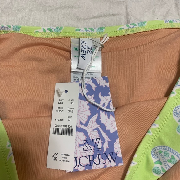 J.Crew SZ Blockprints High-Rise bikini bottom - Picture 4 of 4